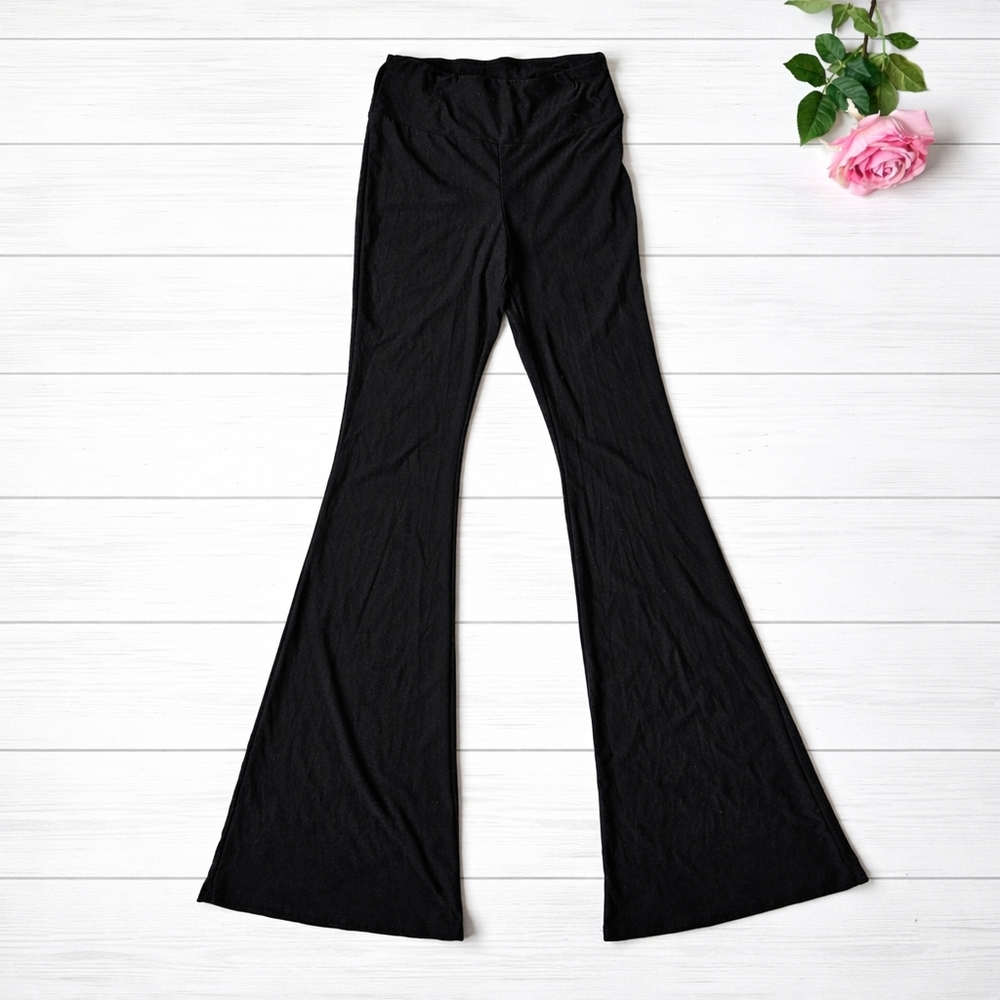 🖤 NOBO No Boundaries Black Flare Pants XS (0–2) High Rise Stretch